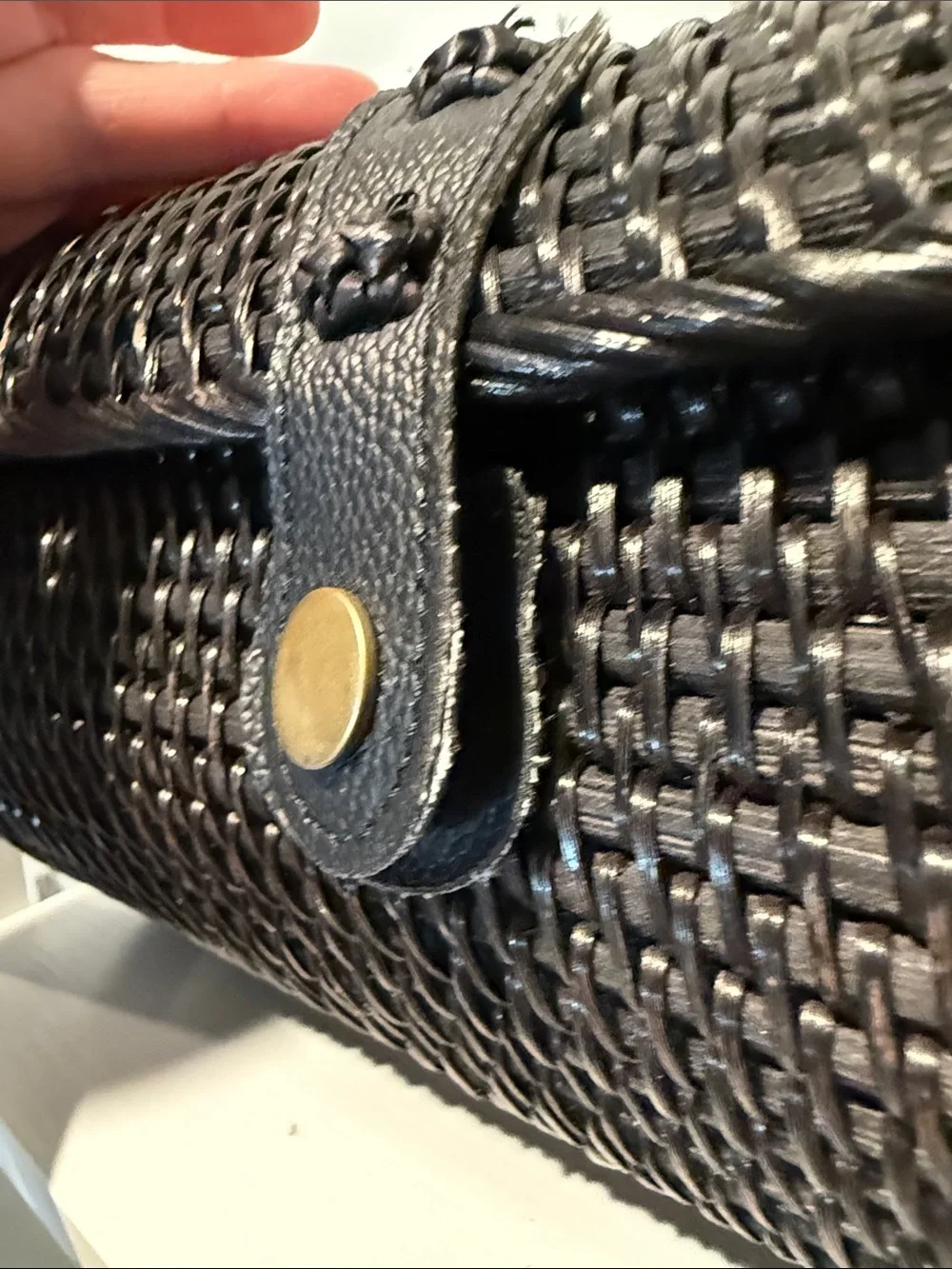 Whimsical Rattan Crossbody Bag